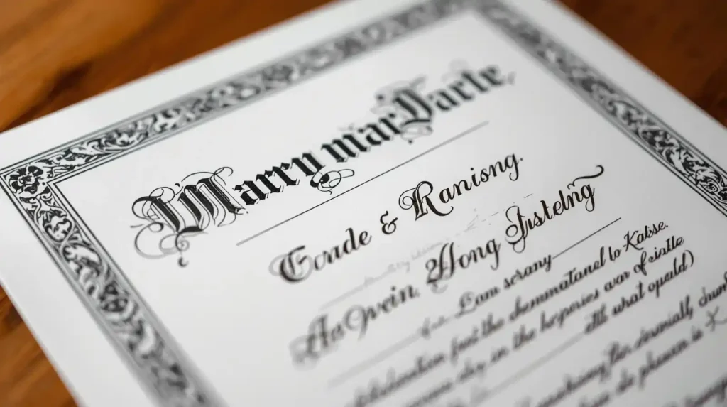Certificado de matrimonio o pareja de hecho para trámites de extranjería en 2025.
