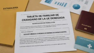 Tarjeta de familiar de ciudadano de la UE denegada por seguro o medios económicos